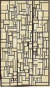 Theo van Doesburg Design for Stained-Glass Composition V. USA oil painting artist